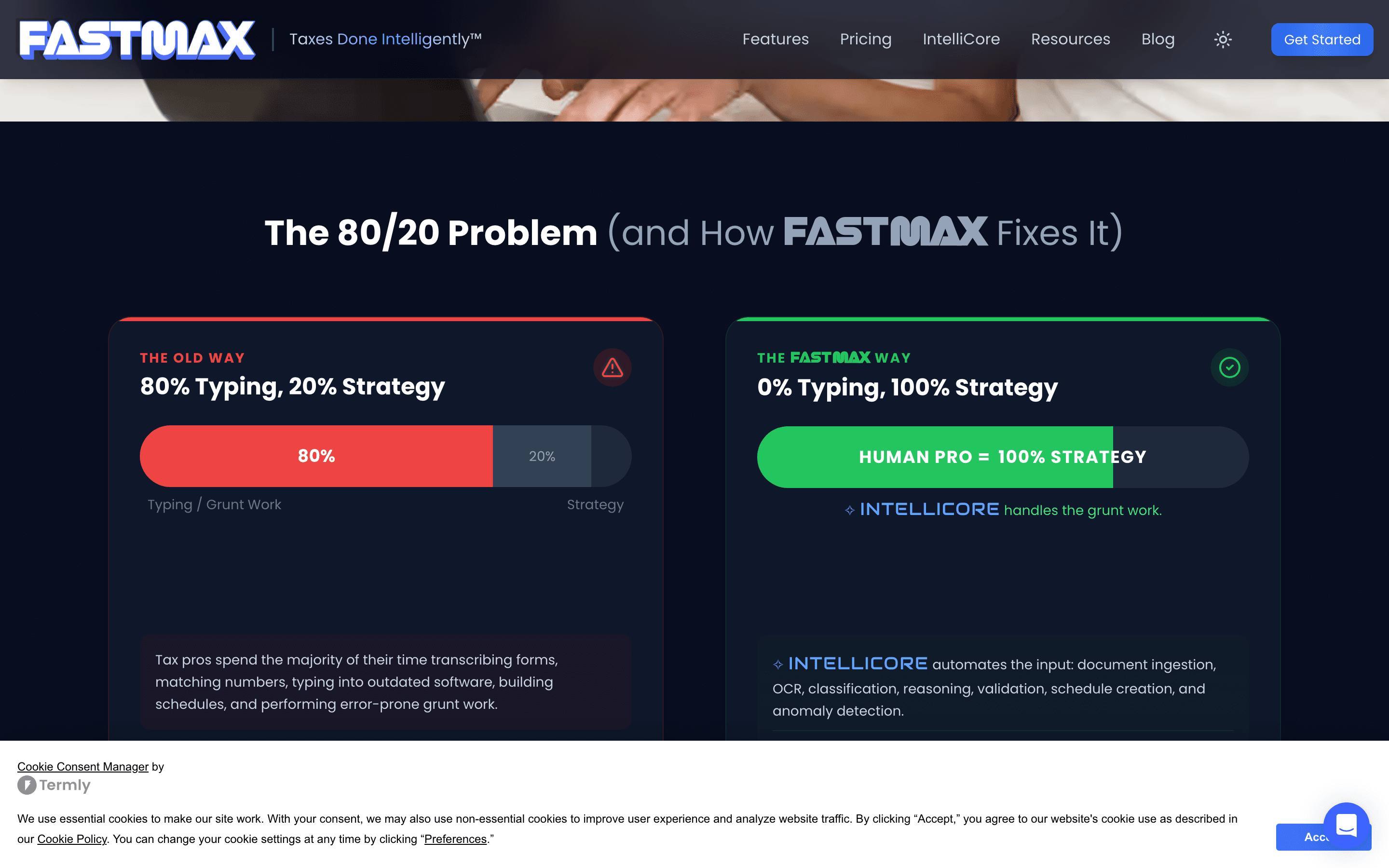 The 80/20 problem: 80% typing vs 0% typing